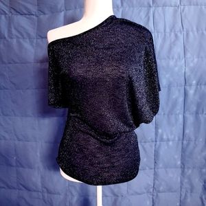 ¤ ***3/$20*** Black sparkle off shoulder top